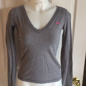Hollister long sleeve gray shirt Size XS